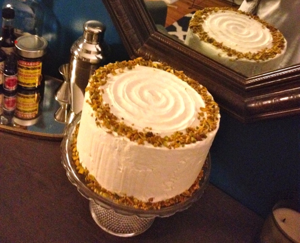 Aunt Sassy Cake | Pistachio cake with honey buttercream | Brooklyn Homemaker