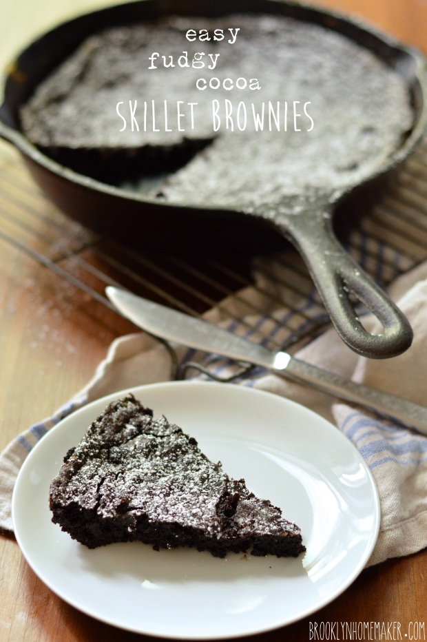 easy fudgy cocoa skillet brownies | Brooklyn Homemaker