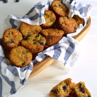 blueberry zucchini oat muffins